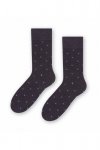 Steven 056 228 vzor grafitové Pánské oblekové ponožky