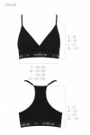 PS008 TOP black sportowy biustonosz bawełniany