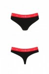 PS009 PANTIES black/red stringi bawełniane