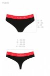 PS009 PANTIES black/red stringi bawełniane
