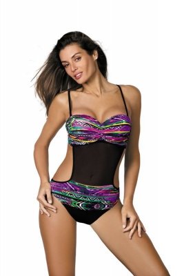 Marko Melania Very Fuchsia-Nero M-426 (2) Monokiny