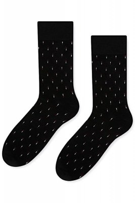 Steven 056 206 vzor černé Pánské ponožky