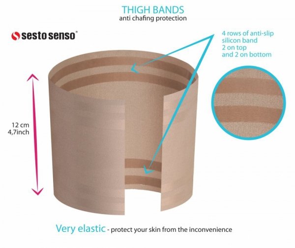 Sesto Senso Thigh Bands hladký sabia Pás na stehna