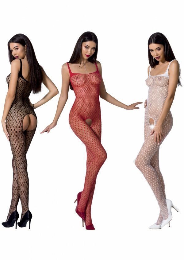 Passion BS071 bílý Bodystocking