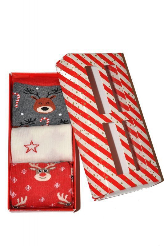 Milena Vánoční krabička dámských ponožek A'3