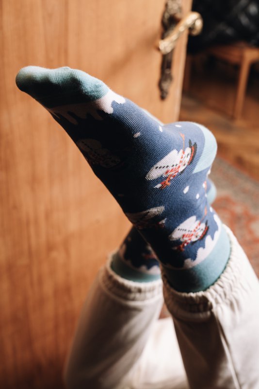 More Snowmen 079-244 šedý melanž Pánské ponožky