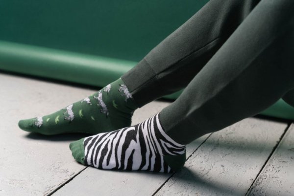 More Zebra 079-A059 zelené Pánské ponožky