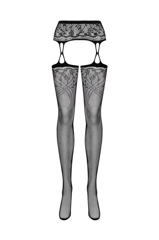 Obsessive Garter stockings S206 black Punčochy