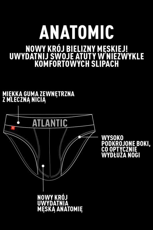 Atlantic Sport 1573 čokoládové Pánské slipy