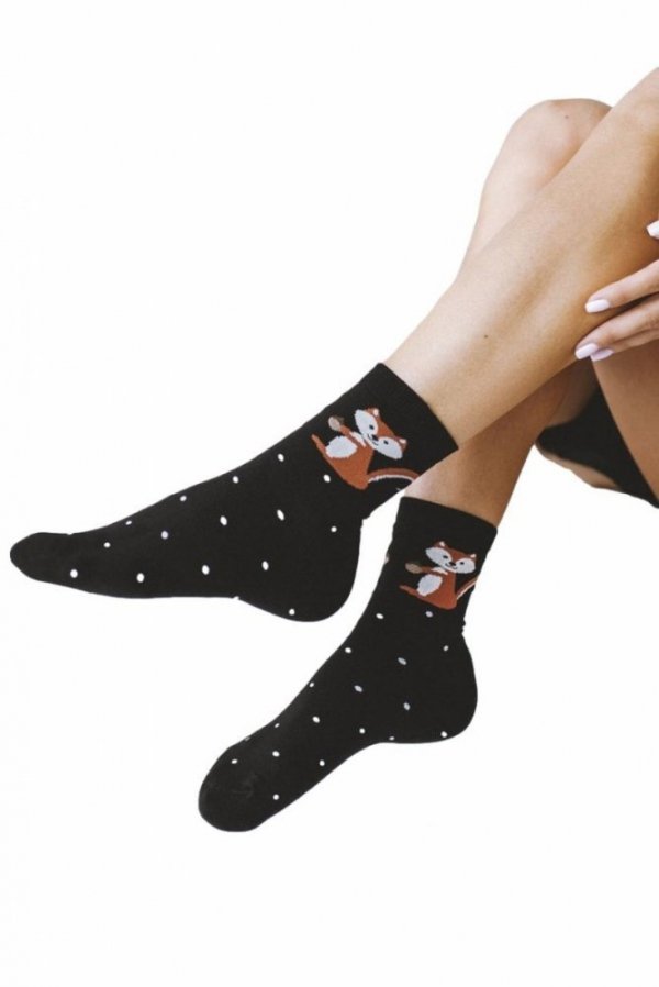 Milena Wiewiórka černé Dámské ponožky