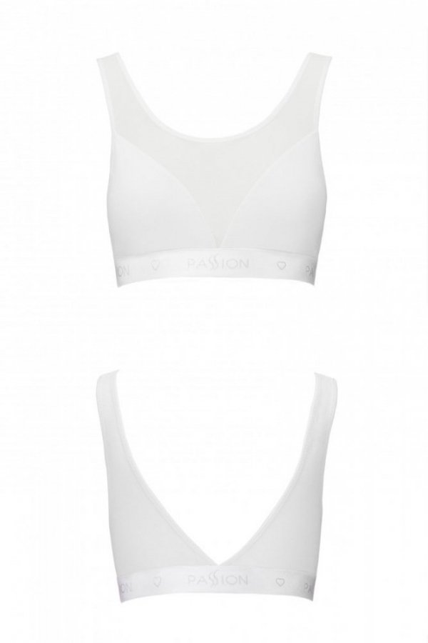 PS002 TOP white biustonosz z siateczką