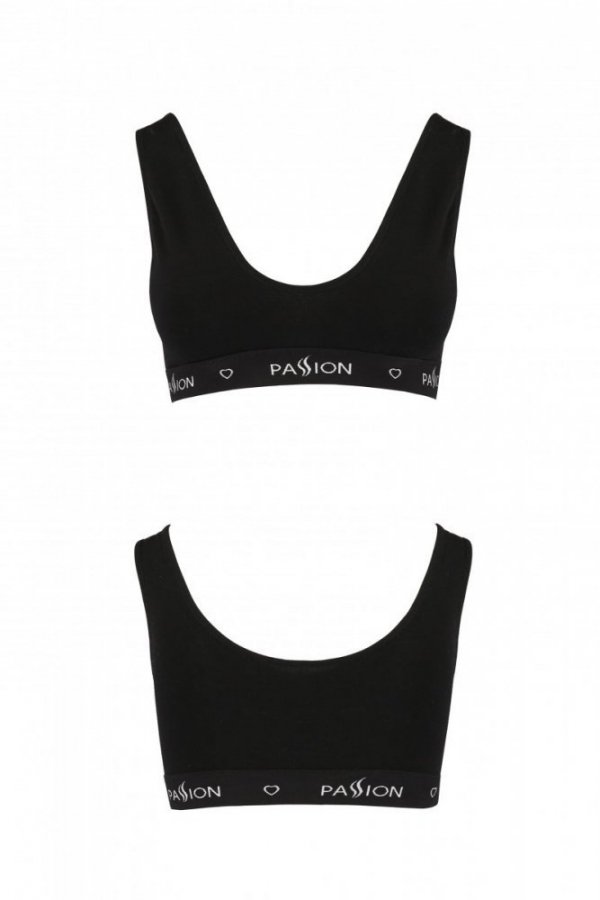 PS004 TOP black biustonosz bawełniany