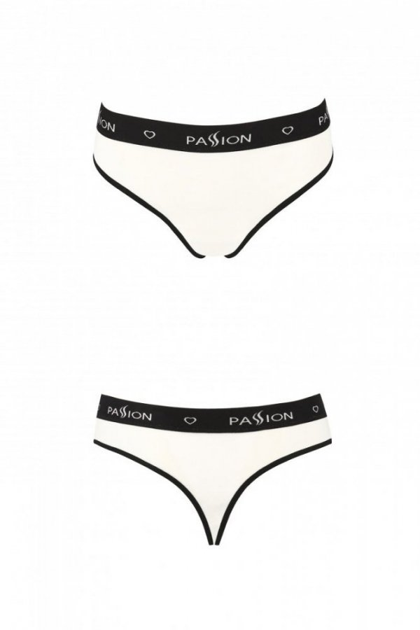 PS008 PANTIES white stringi bawełniane