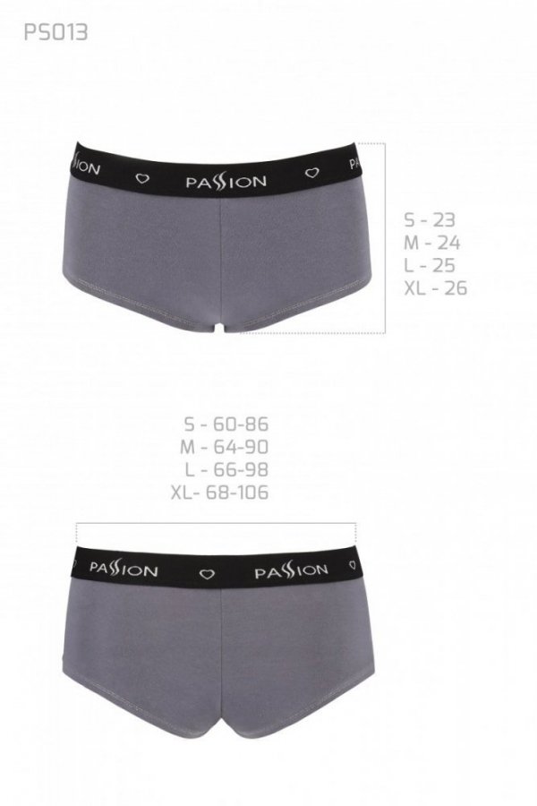 PS013 PANTIES dark grey szorty bawełniane