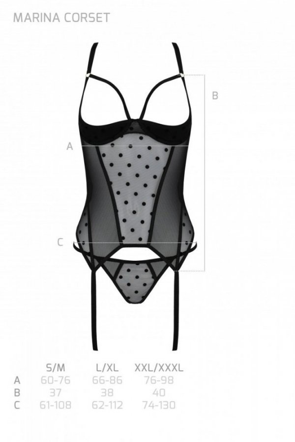 MARINA CORSET Czarny gorset