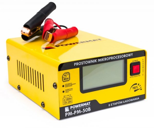 Prostownik mikroprocesorowy akumulatorowy 12/24V PM-PM-50B