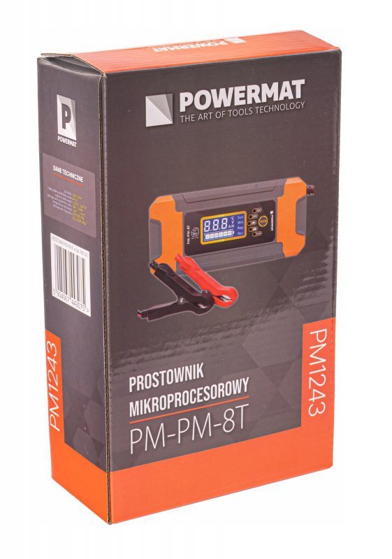 Prostownik MIKROPROCESOROWY Akumulatorowy 12/24V  PM-PM-8T