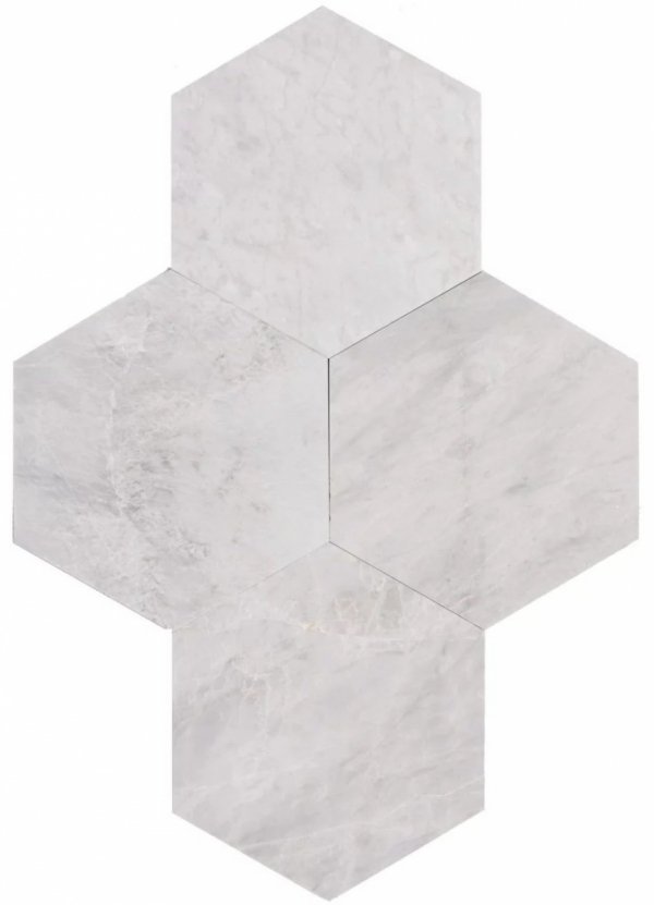 Hexagon z marmuru Ice Grey