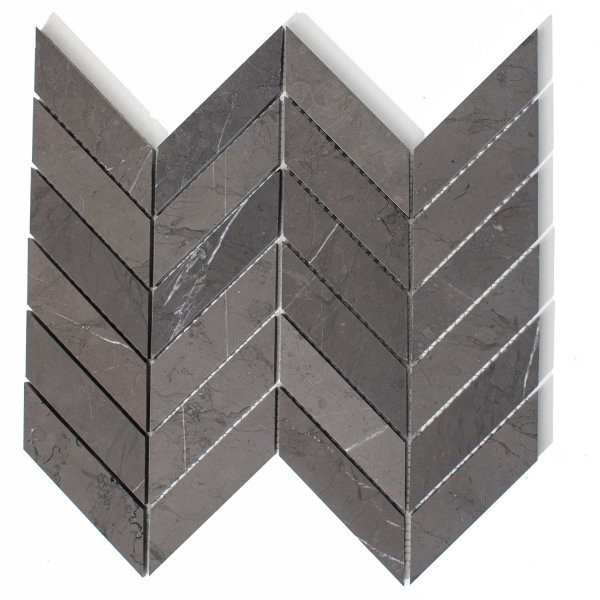 Marmur Black Silk Mozaika Chevron