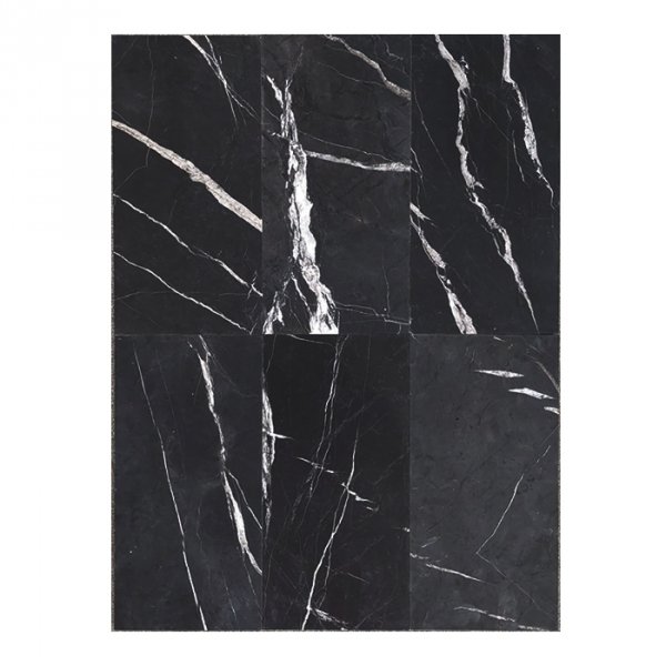 Płytki z marmuru Black Silk, grubość 1 cm, wykończenie matowe
