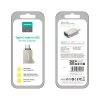 Adapter przejściówka USB-C (męski) - USB-A (żeński) z oczkiem na smycz - srebrny