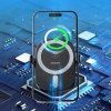 Uchwyt samochodowy do telefonu z ładowarką indukcyjną na kratkę kokpit 15W - czarny
