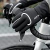Rękawiczki rowerowe pełne wodoodporne rozmiar S/M - czarne