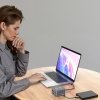 12w1 Hub z ładowarką bezprzewodową USB-A USB-C HDMI RJ45 SD TF mini jack - szary