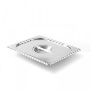 Pokrywka stalowa do GN Kitchen Line z wycięciem na chochlę GN 1/2 - Hendi 806937