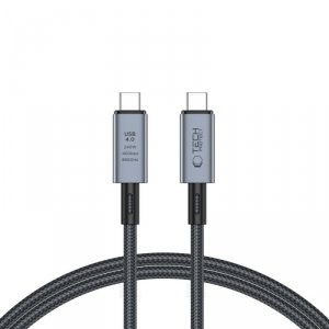 Kabel przewód szybki USB-C 4.0 PD 240W 8K 40Gbps 1m - szary