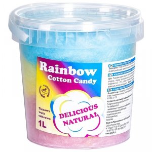 Kolorowa tęczowa wata cukrowa Rainbow Cotton Candy 1L