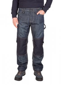 Spodnie robocze jeans męskie z wzmocnieniami -100% bawełna-FIRI : Rozmiar - W30-L32