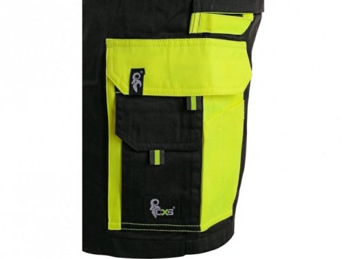 SPODNIE CXS OGRODNICZKI SIRIUS BRIGHTON CZARNO-ŻÓŁTE ROZM.50