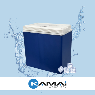 Lodówka samochodowa elektryczna 30L KAMAI ICEGO, zasilanie 12-230V, szara