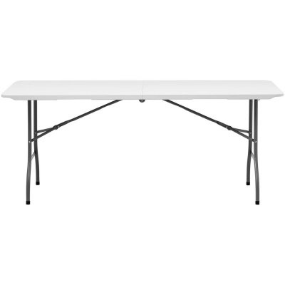 Stół cateringowy ogrodowy składany biały do 150 kg 180 x 75 x 74 cm