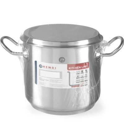 Garnek wysoki Kitchen Line z pokrywką 21 l śr. 320 x 270 h - Hendi 837603