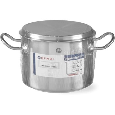 Garnek średni Profi Line z pokrywką 7 l śr. 240 x 150 h - Hendi 831403
