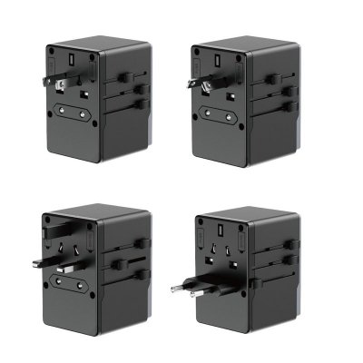 Ładowarka adapter podróżny GAN PRO 3 65W EU / US / JP / AUS / UK 2x USB-C 2x USB-A - czarny