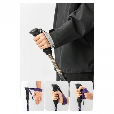 Kijki trekkingowe nordic walking aluminiowe 110 - 130 cm - brązowe