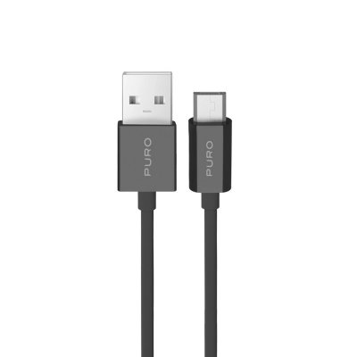 Kabel przewód USB-A - microUSB TPE 12W 2m - czarny