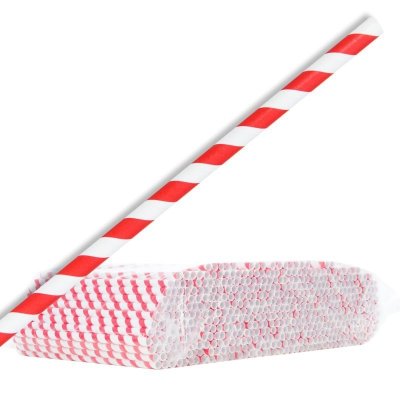 Papierowe patyczki do waty cukrowej 6/270mm - biało-czerwone 500szt.