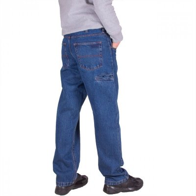 Spodnie robocze jeans do pasa bhp gruby niezniszczalny denim bawełna-FIRI : Rozmiar - W30-L30