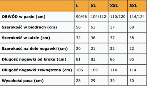 Spodnie robocze białe damskie malarskie-pas częściowo na gumie-FIRI : Rozmiar - XXL