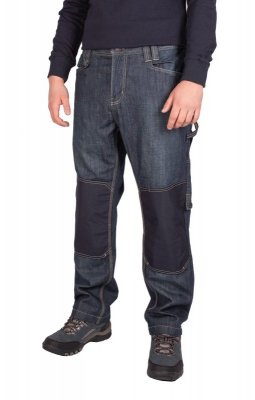 Spodnie robocze jeans męskie z wzmocnieniami -100% bawełna-FIRI : Rozmiar - W29-L34