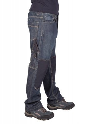 Spodnie robocze jeans męskie z wzmocnieniami -100% bawełna-FIRI : Rozmiar - W38-L34