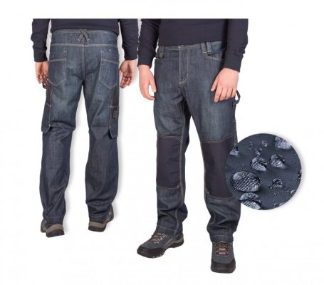 Spodnie robocze jeans męskie z wzmocnieniami -100% bawełna-FIRI : Rozmiar - W40-L36