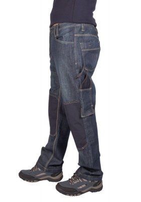 Spodnie robocze jeans męskie z wzmocnieniami -100% bawełna-FIRI : Rozmiar - W40-L36