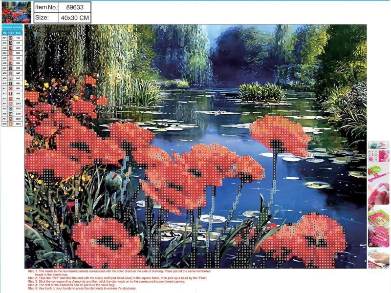 MOZAIKA DIAMENTOWA 5D PEJZAŻ 30X40CM CENTRUM 89633
