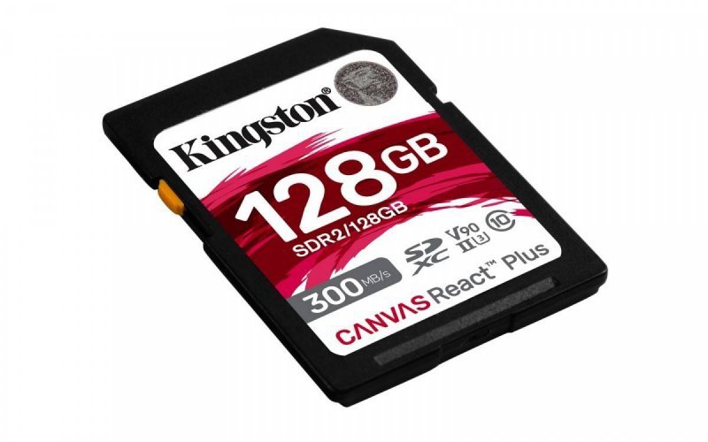 KINGSTON KARTA PAMIĘCI SD 128GB CANVAS REACT PLUS 300/260 UHS-II U3