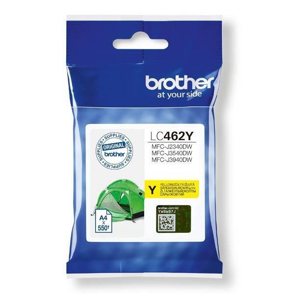 BROTHER ORYGINALNY INK / TUSZ LC-462Y, YELLOW, 550S, BROTHER MFC J2340DW, MFC J3540DW, MFC J3940DW
